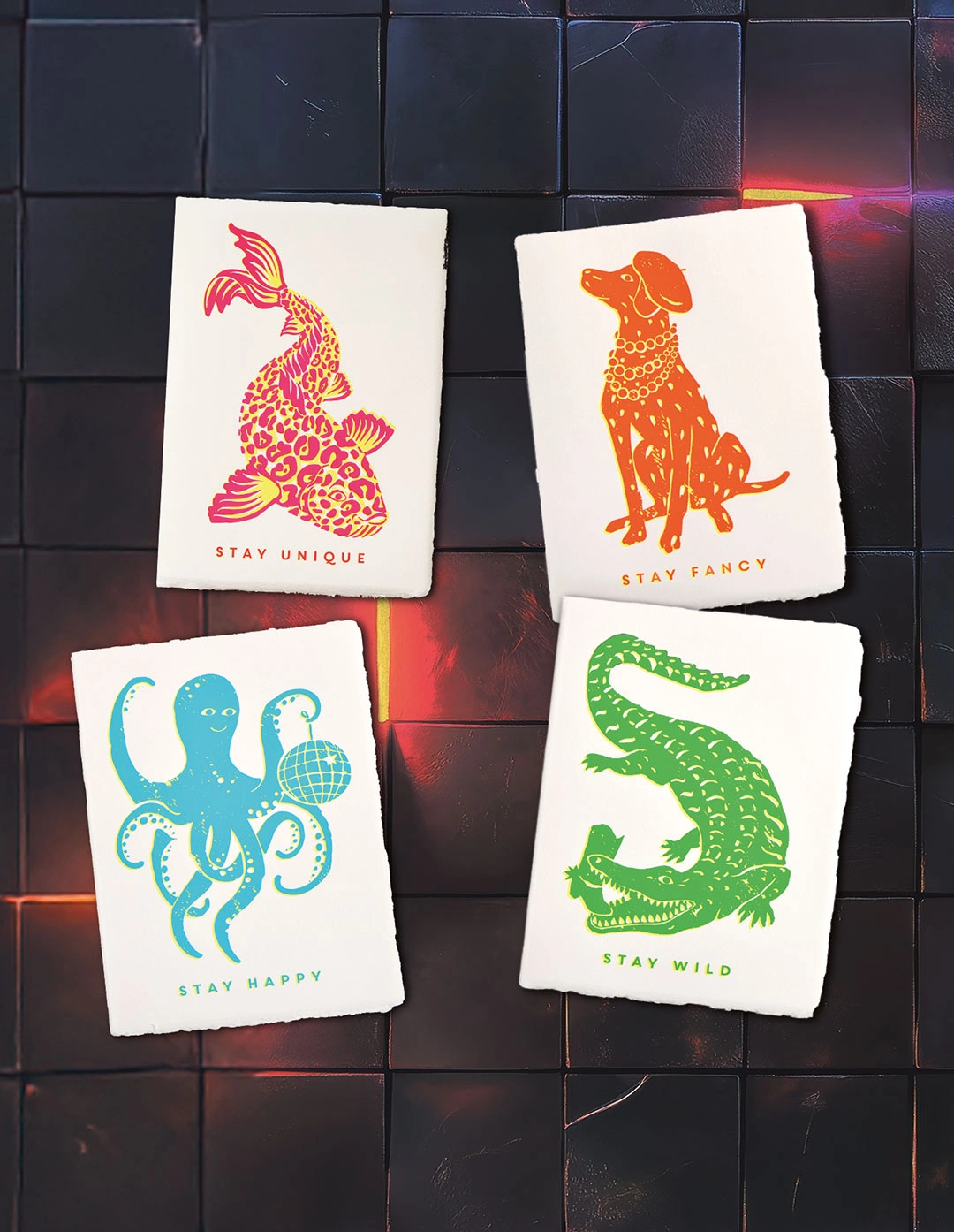 Grußkarten Siebdruck